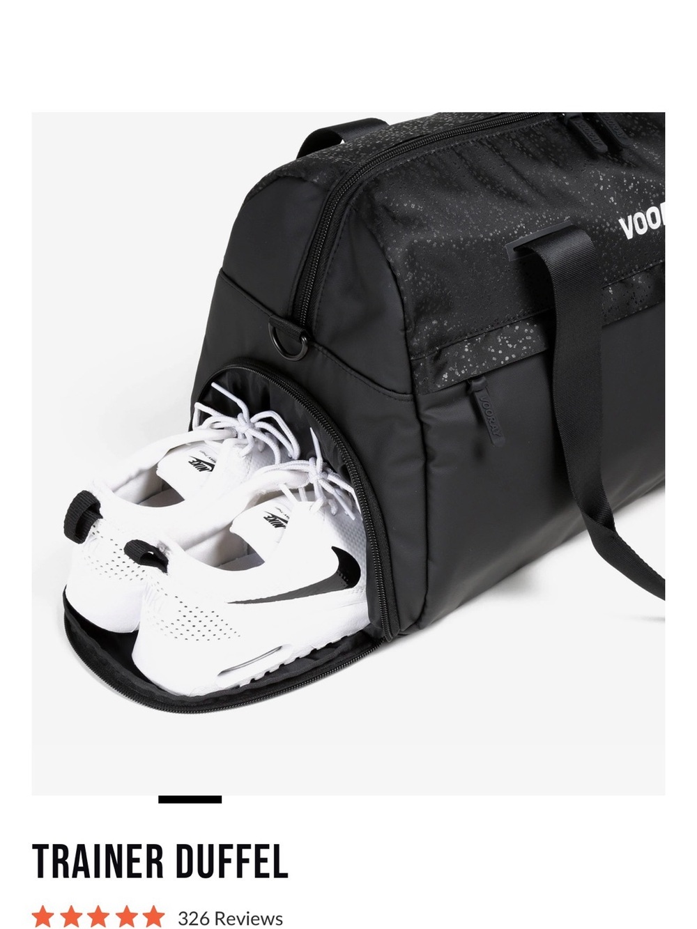 Trainer Duffel Bag in Black - Picture 2 of 3